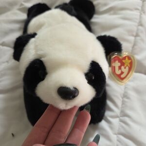 Ty Original Beanie Buddy Peking Panda 1998 Stuffed Animal